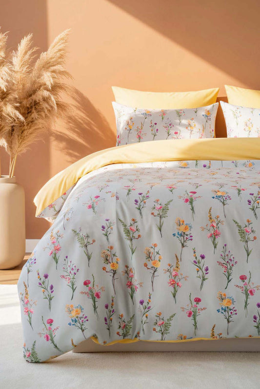 Begonvil Polycotton Double Size Duvet Cover Set, Zipper, 200×215 cm, 3-Piece