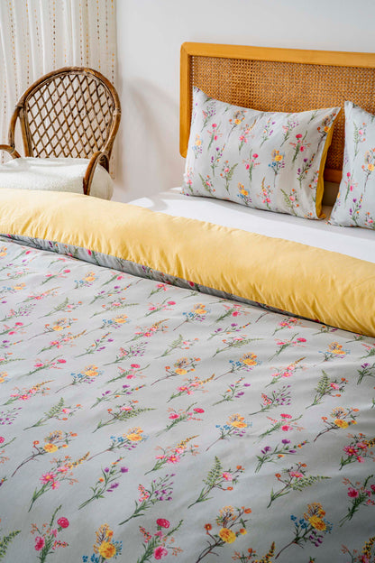 Begonvil Polycotton Double Size Duvet Cover Set, Zipper, 200×215 cm, 3-Piece