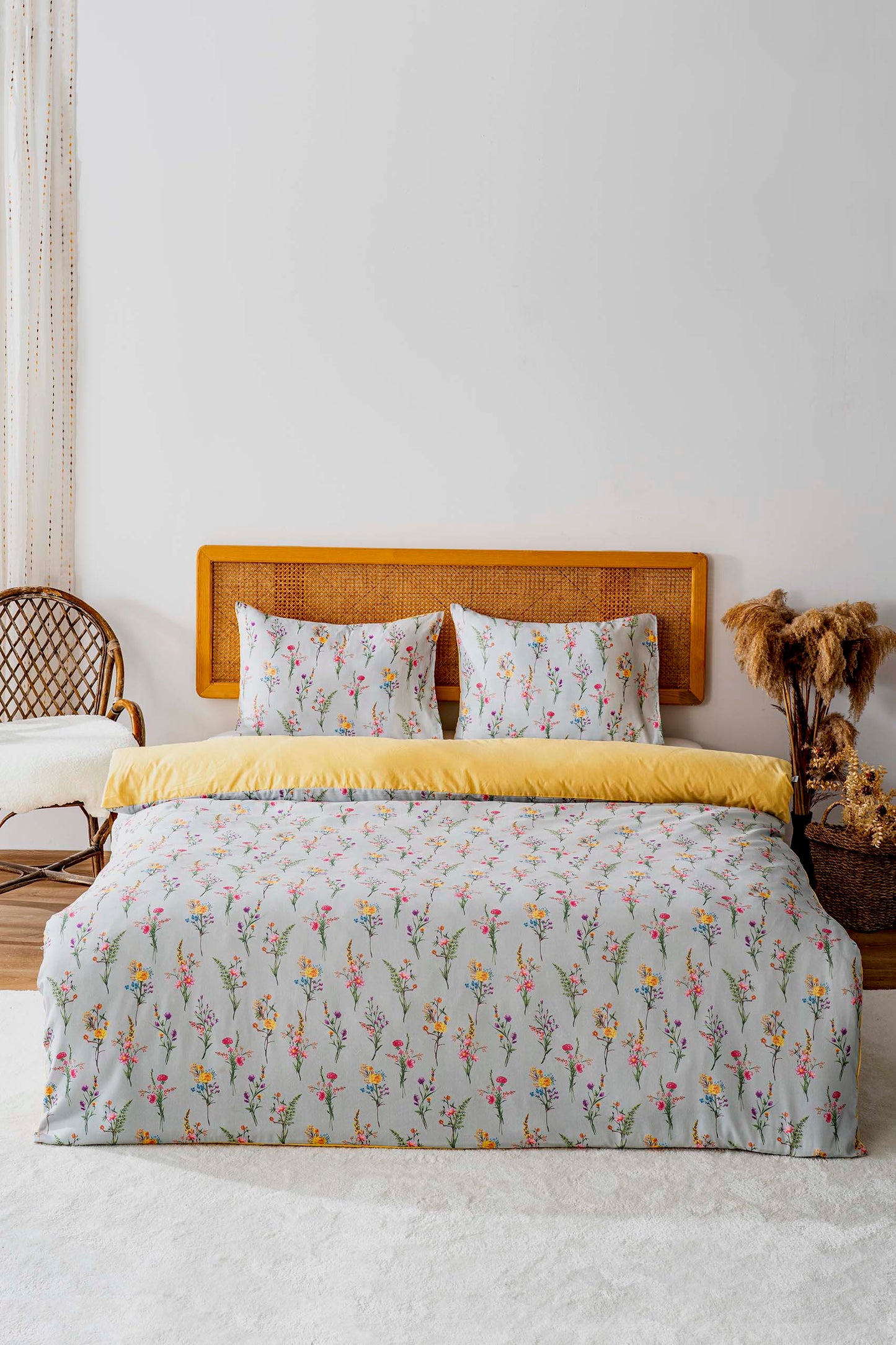 Begonvil Polycotton Double Size Duvet Cover Set, Zipper, 200×215 cm, 3-Piece