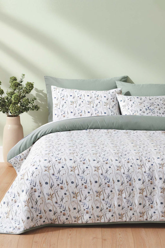 Gardenya Polycotton Double Size Duvet Cover Set, Zipper, 200×215 cm, 3-Piece
