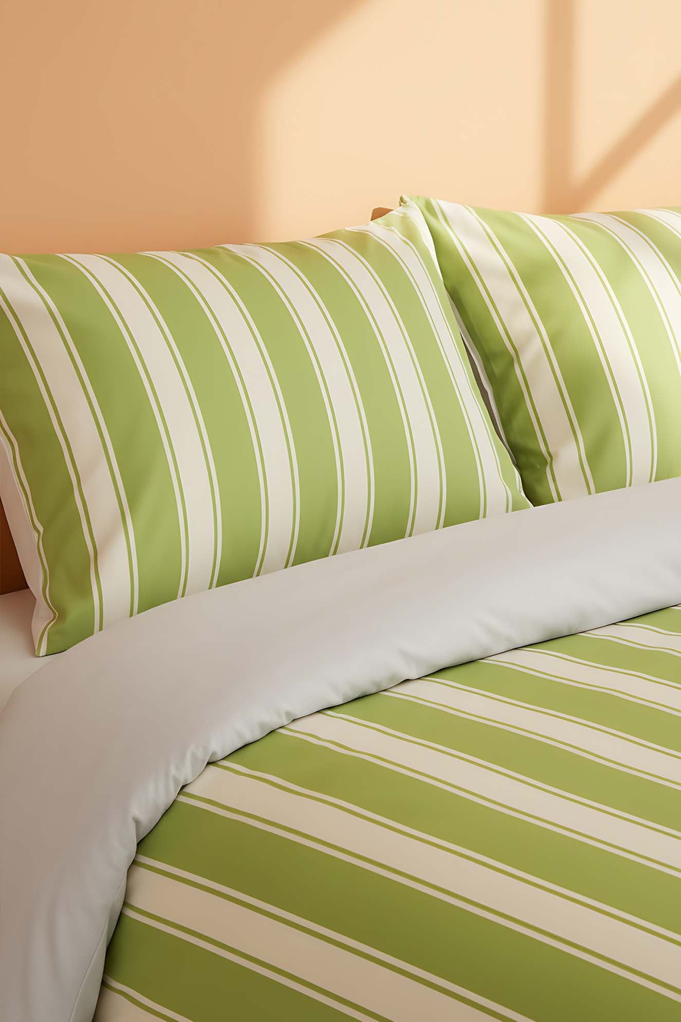 Elora Green Double Cotton Duvet Cover Set