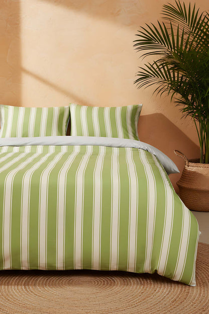 Elora Green Double Cotton Duvet Cover Set