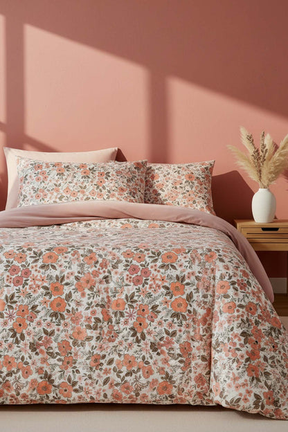 Pink Spring Double Natural Silky Duvet Cover Set