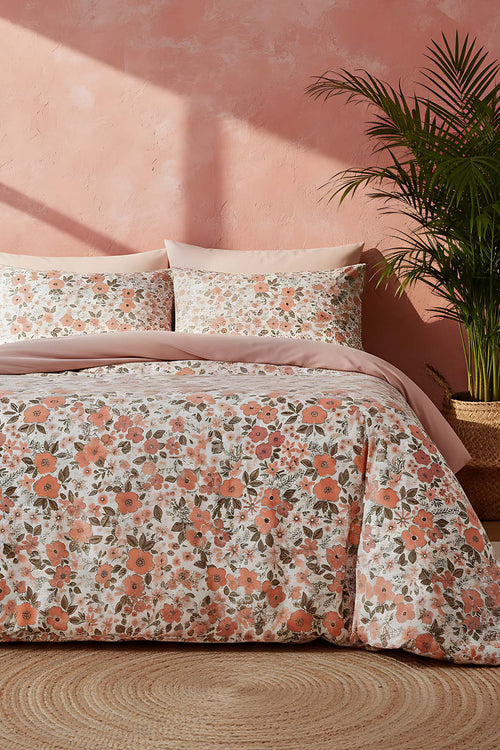 Pink Spring Double Natural Silky Duvet Cover Set