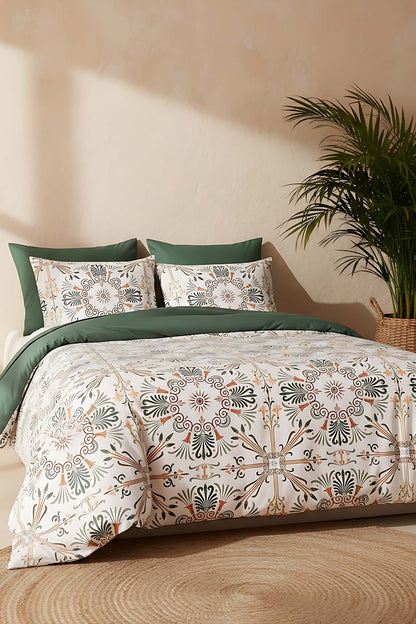Ethnic Palace Double Natural Silky Duvet Cover Set