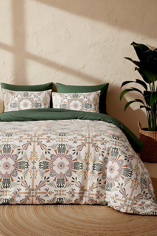 Ethnic Palace Double Natural Silky Duvet Cover Set