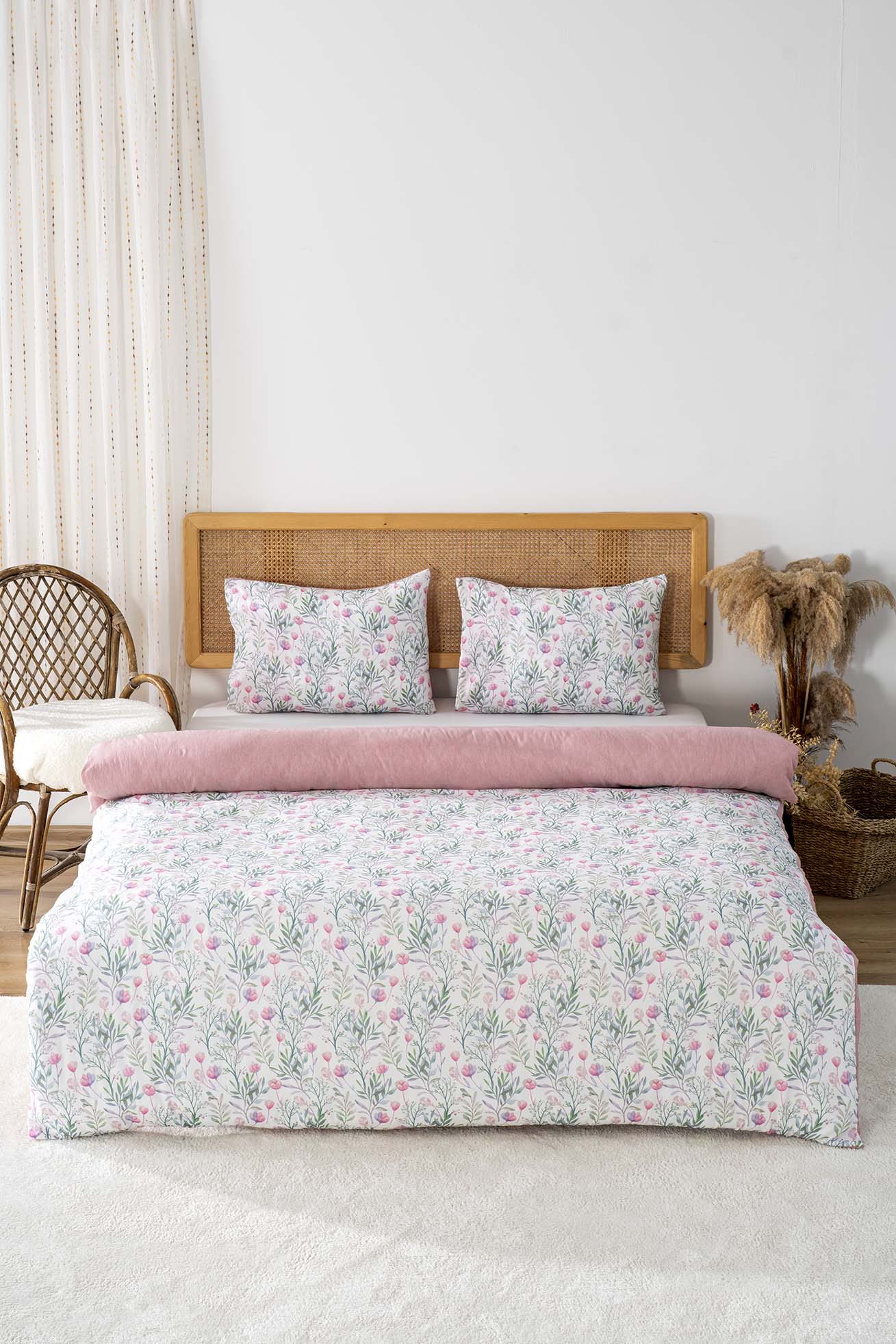 Cherie Polycotton Double Size Duvet Cover Set, Zipper, 200×215 cm, 3-Piece