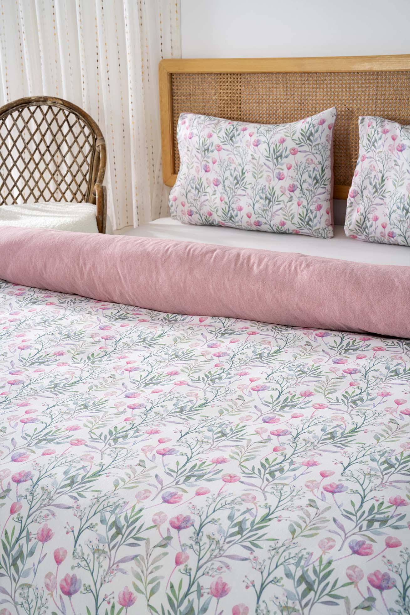 Cherie Polycotton Double Size Duvet Cover Set, Zipper, 200×215 cm, 3-Piece