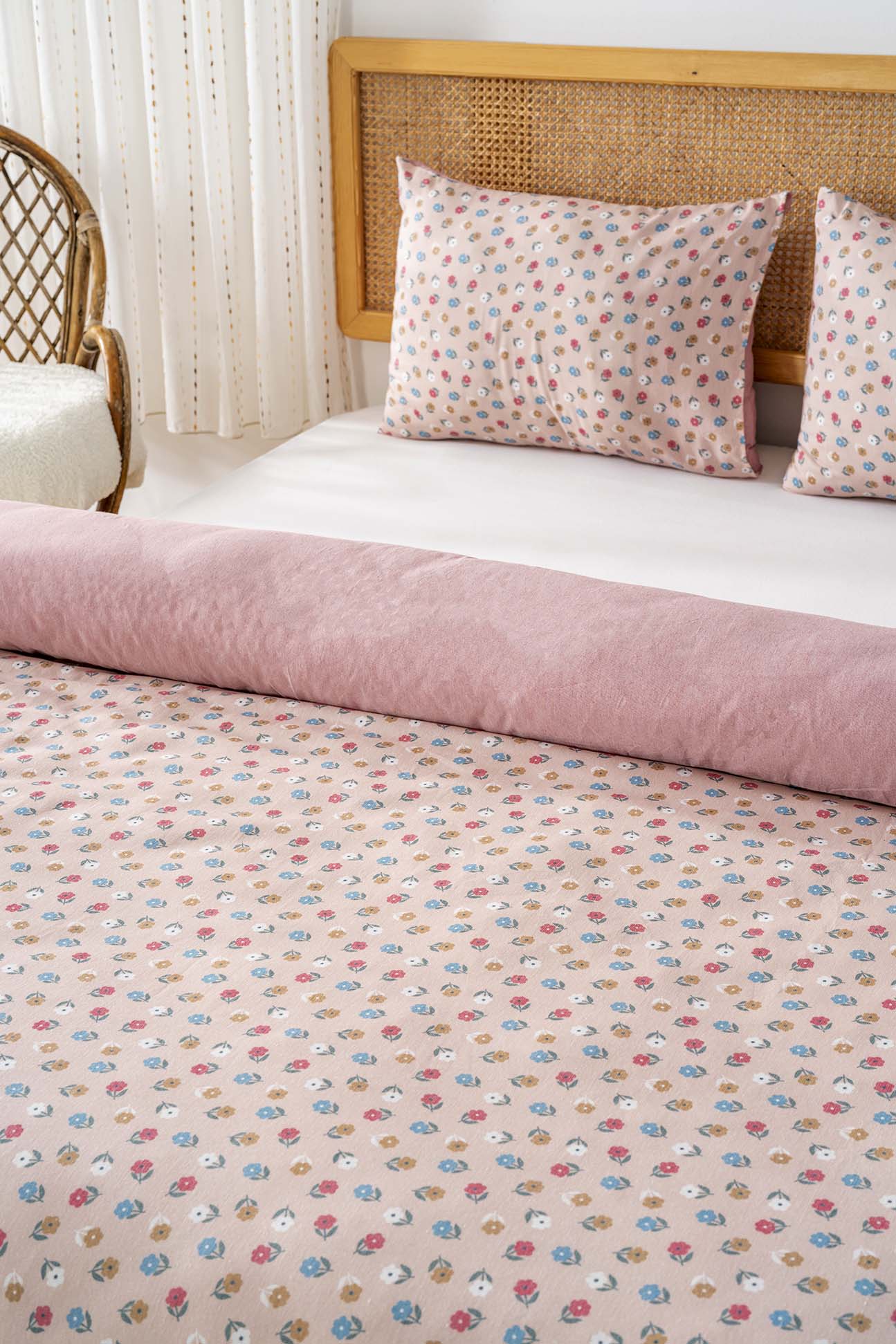 Rossie Polycotton Double Size Duvet Cover Set, Zipper, 200×215 cm, 3-Piece