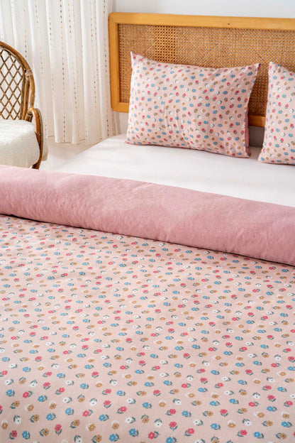 Rossie Polycotton Double Size Duvet Cover Set, Zipper, 200×215 cm, 3-Piece