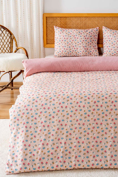 Rossie Polycotton Double Size Duvet Cover Set, Zipper, 200×215 cm, 3-Piece